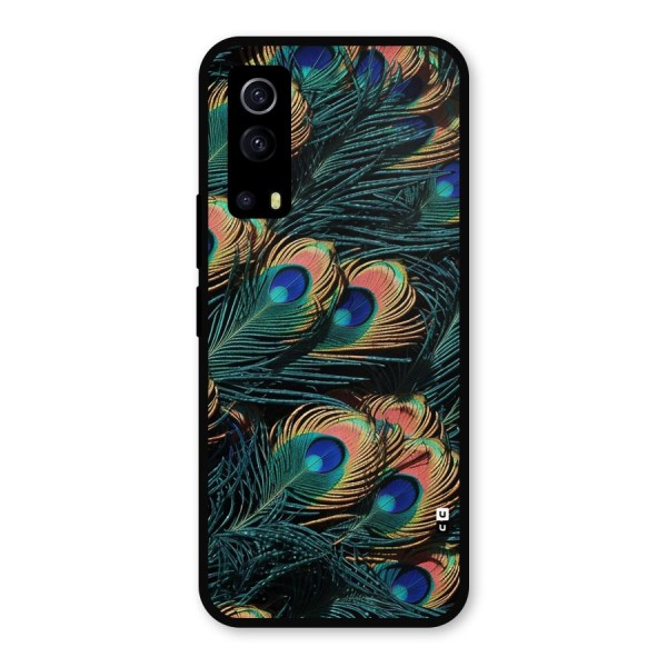 Peacock Feather Art Metal Back Case for iQOO Z3