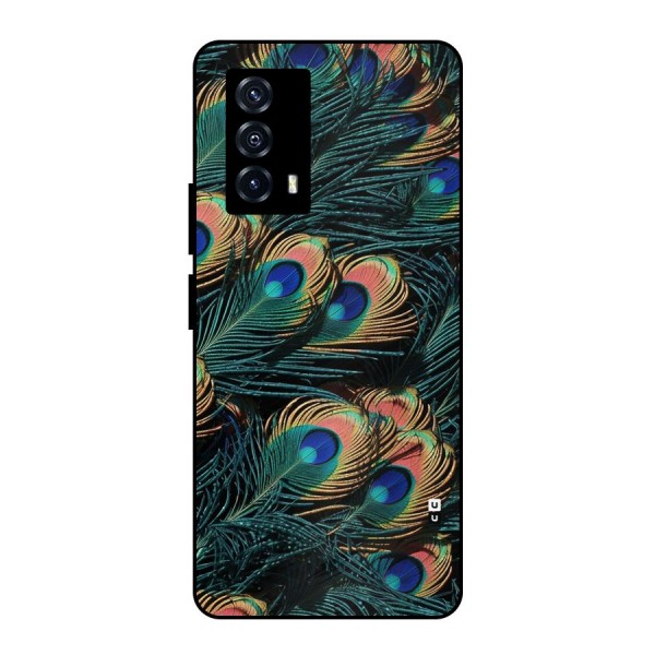 Peacock Feather Art Metal Back Case for iQOO Z5