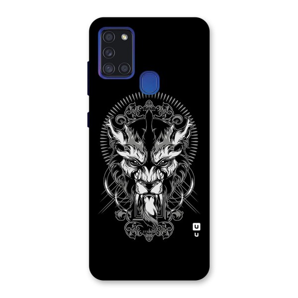 Pencil Art Lion Illustration Back Case for Galaxy A21s