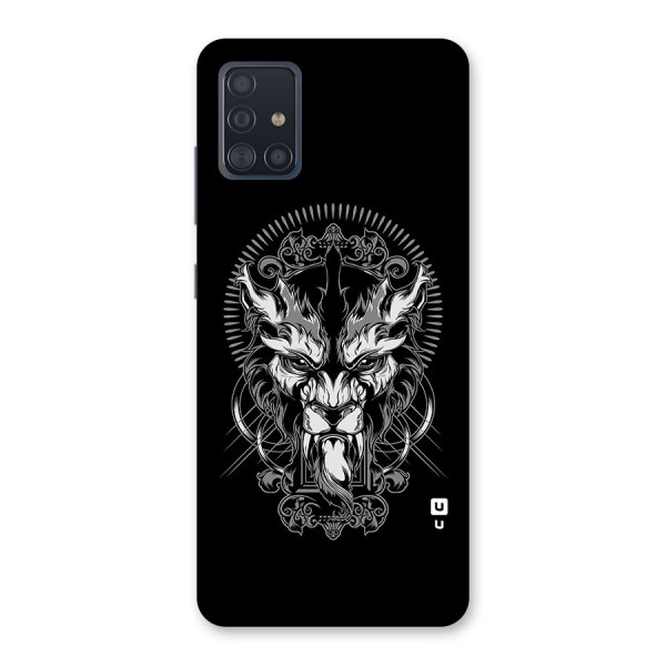 Pencil Art Lion Illustration Back Case for Galaxy A51