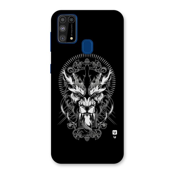 Pencil Art Lion Illustration Back Case for Galaxy M31