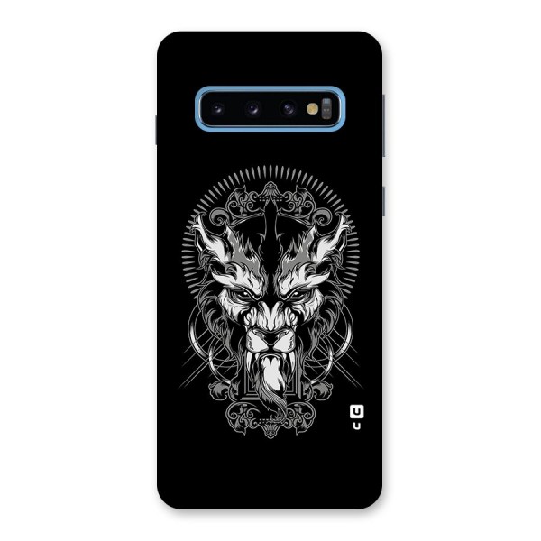 Pencil Art Lion Illustration Back Case for Galaxy S10