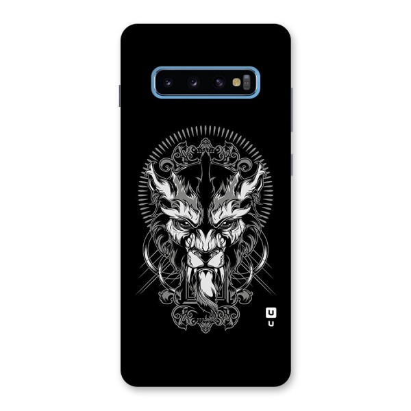 Pencil Art Lion Illustration Back Case for Galaxy S10 Plus