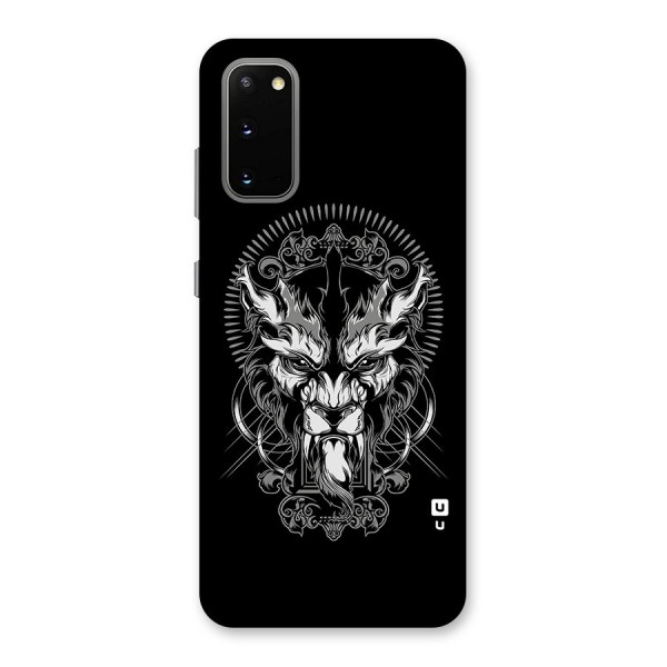 Pencil Art Lion Illustration Back Case for Galaxy S20