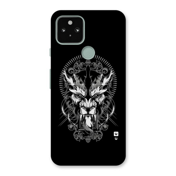 Pencil Art Lion Illustration Back Case for Google Pixel 5