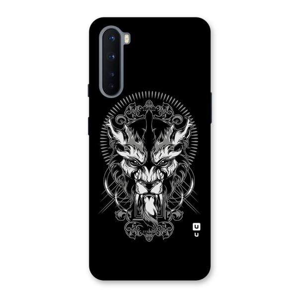 Pencil Art Lion Illustration Back Case for OnePlus Nord