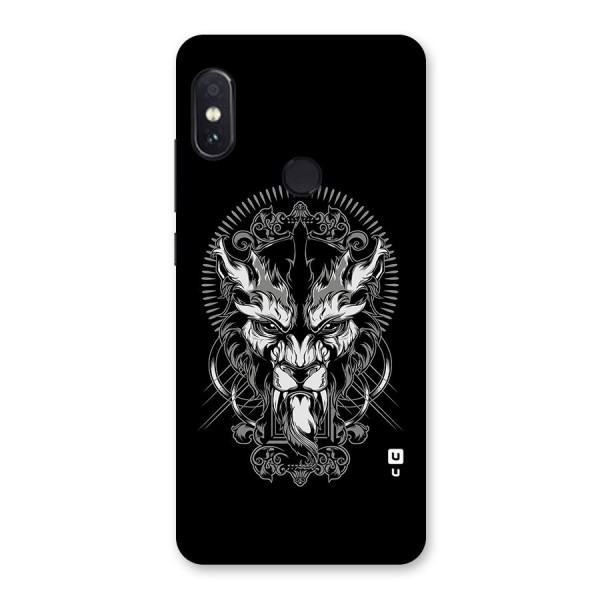 Pencil Art Lion Illustration Back Case for Redmi Note 5 Pro