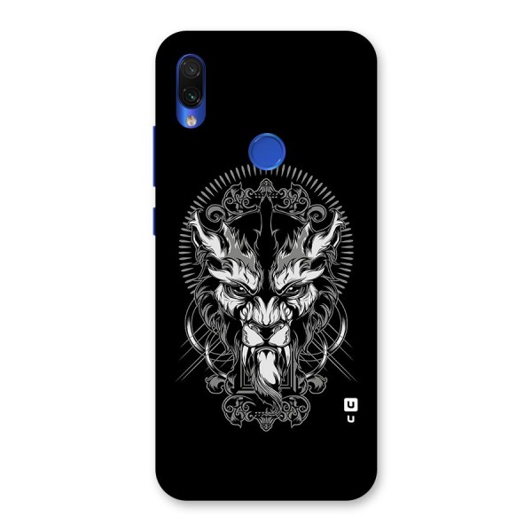 Pencil Art Lion Illustration Back Case for Redmi Note 7S