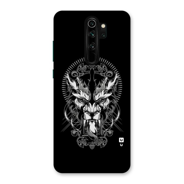 Pencil Art Lion Illustration Back Case for Redmi Note 8 Pro