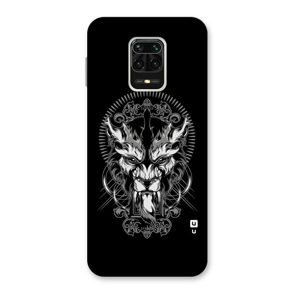 Pencil Art Lion Illustration Back Case for Redmi Note 9 Pro Max