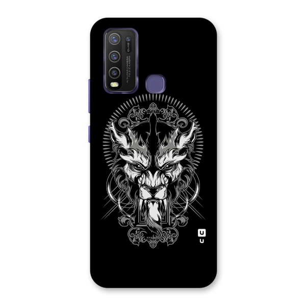 Pencil Art Lion Illustration Back Case for Vivo Y30