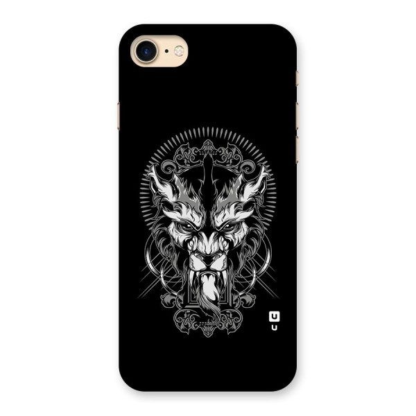 Pencil Art Lion Illustration Back Case for iPhone 7