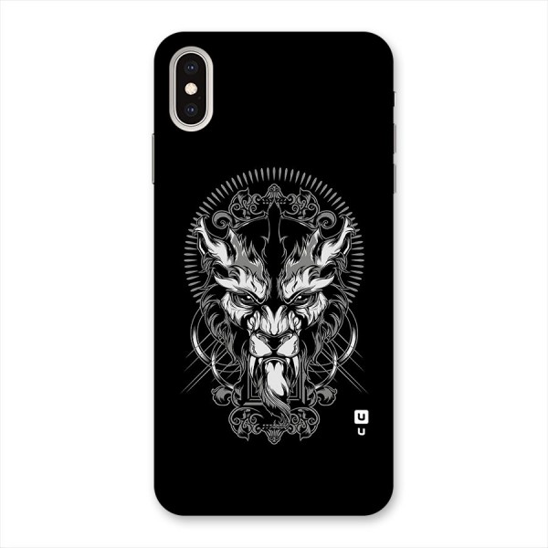 Pencil Art Lion Illustration Back Case for iPhone XS Max