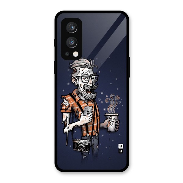 Photographer illustration Glass Back Case for OnePlus Nord 2 5G