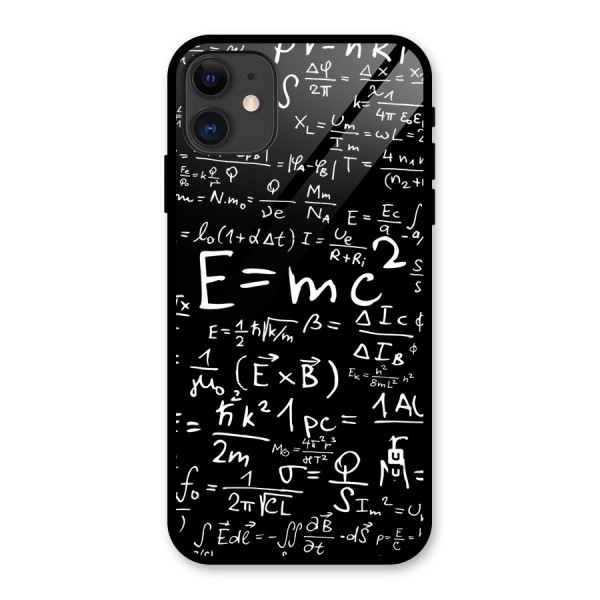 Physics Equation Glass Back Case for iPhone 11