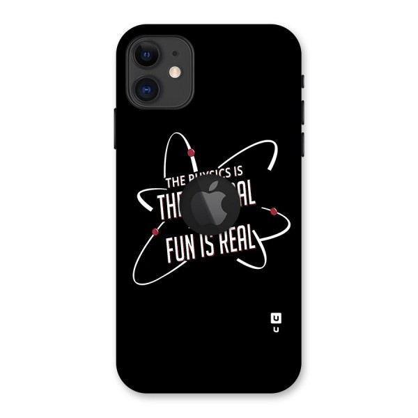 Physics Theoretical Fun Real Back Case for iPhone 11 Logo Cut