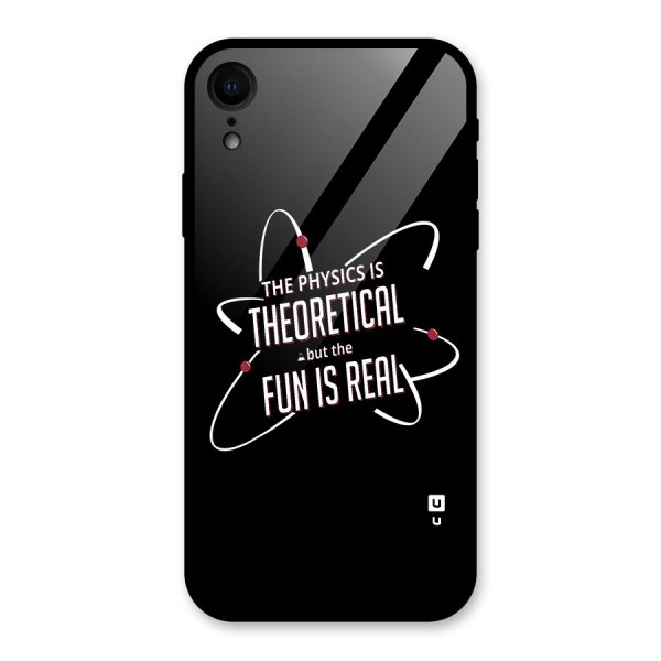 Physics Theoretical Fun Real Glass Back Case for iPhone XR