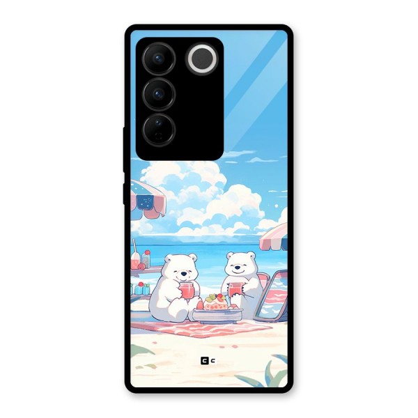 Picnic Time Glass Back Case for Vivo V27