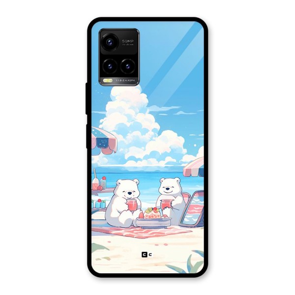 Picnic Time Glass Back Case for Vivo Y21G