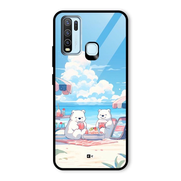 Picnic Time Glass Back Case for Vivo Y30