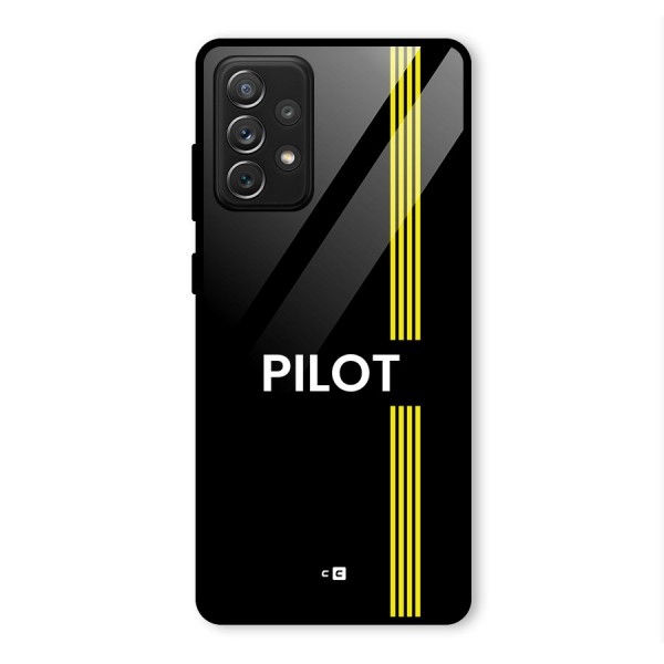 Pilot Stripes Glass Back Case for Galaxy A72