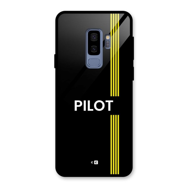 Pilot Stripes Glass Back Case for Galaxy S9 Plus