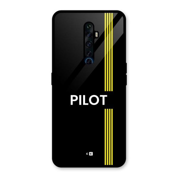 Pilot Stripes Glass Back Case for Oppo Reno2 F