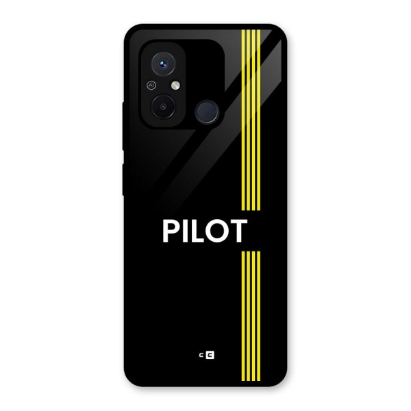 Pilot Stripes Glass Back Case for Redmi 12C