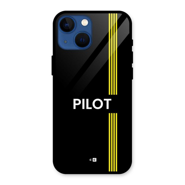Pilot Stripes Glass Back Case for iPhone 13 Mini