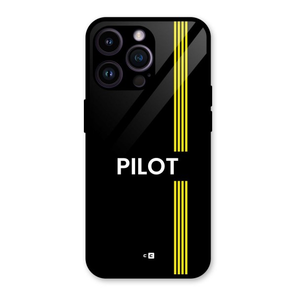 Pilot Stripes Glass Back Case for iPhone 14 Pro Max