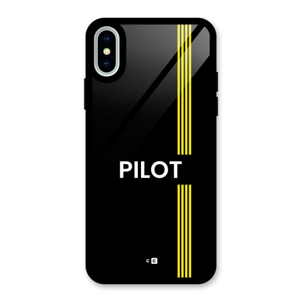 Pilot Stripes Glass Back Case for iPhone X