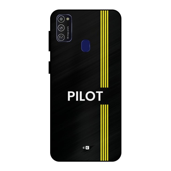Pilot Stripes Metal Back Case for Galaxy M30s