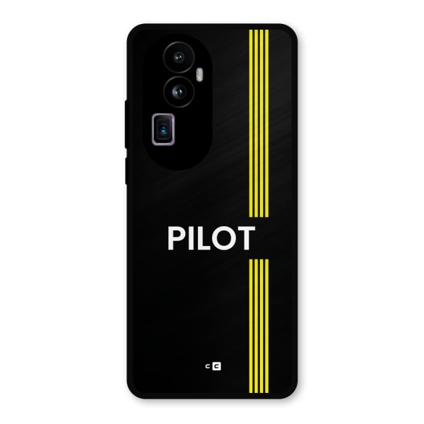 Pilot Stripes Metal Back Case for Oppo Reno10 Pro Plus