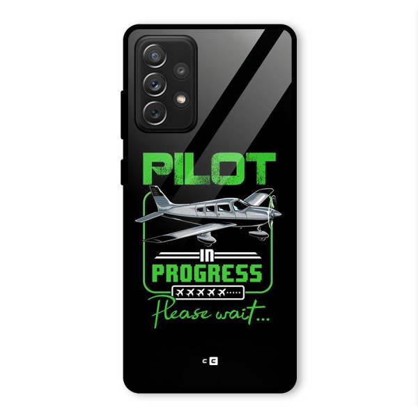 Pilot in Progress Glass Back Case for Galaxy A72