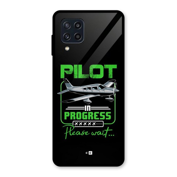 Pilot in Progress Glass Back Case for Galaxy M32