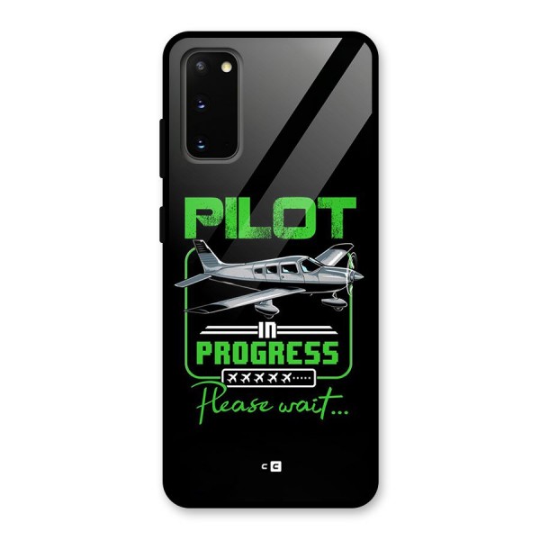 Pilot in Progress Glass Back Case for Galaxy S20