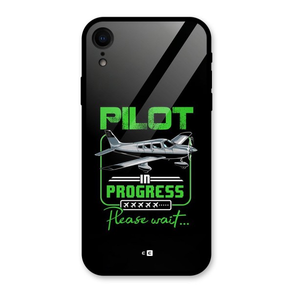 Pilot in Progress Glass Back Case for iPhone XR