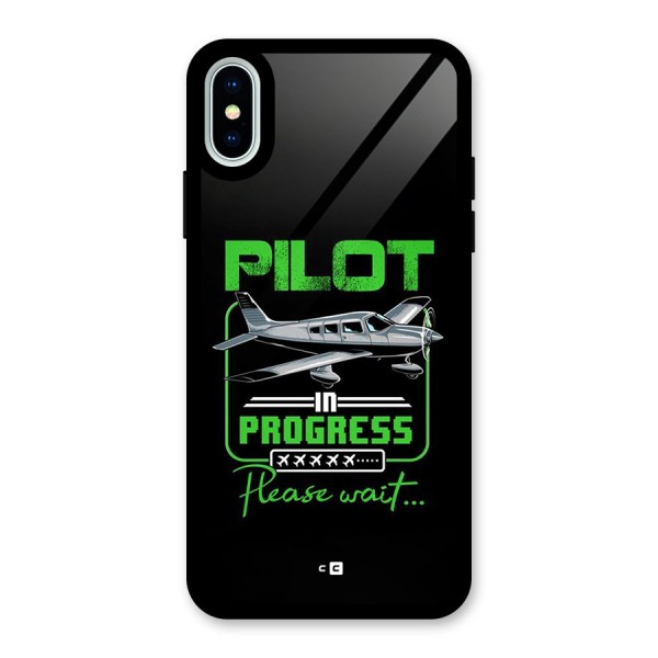 Pilot in Progress Glass Back Case for iPhone XS