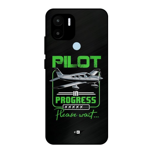Pilot in Progress Metal Back Case for Redmi A1 Plus