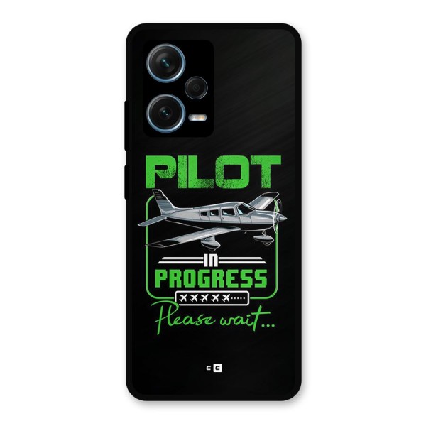 Pilot in Progress Metal Back Case for Redmi Note 12 Pro Plus 5G