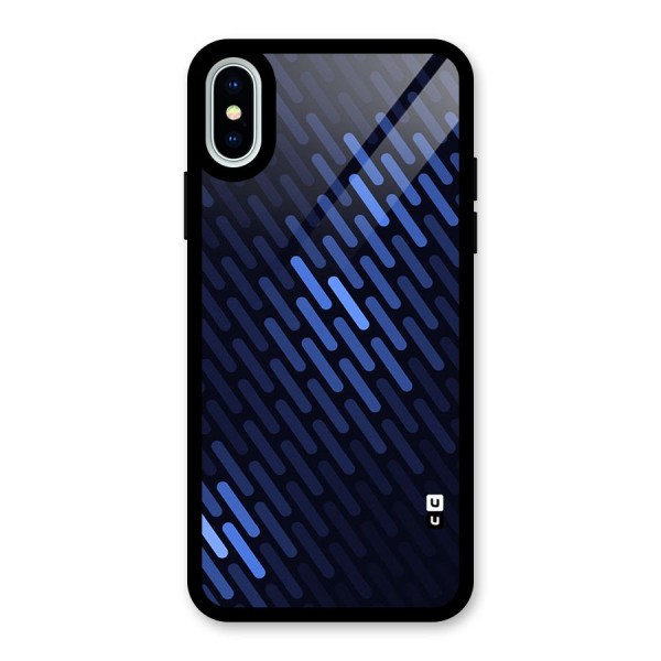 Pipe Shades Pattern Printed Glass Back Case for iPhone X