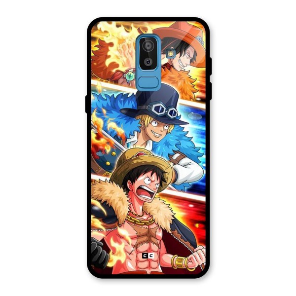 Pirate Brothers Glass Back Case for Galaxy J8