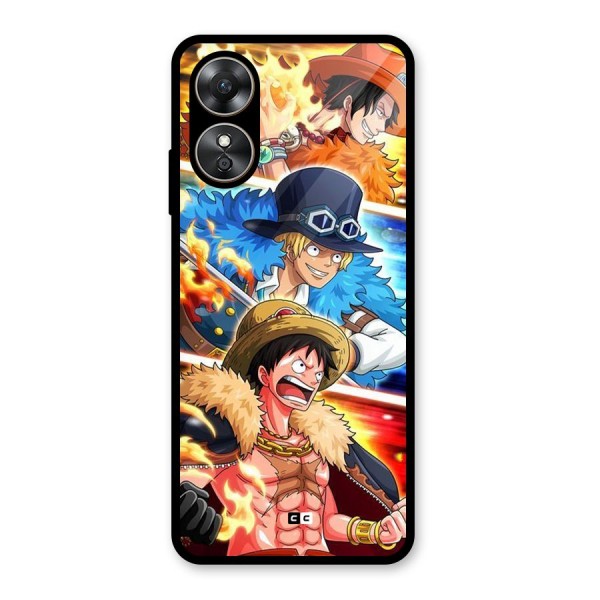 Pirate Brothers Glass Back Case for Oppo A17