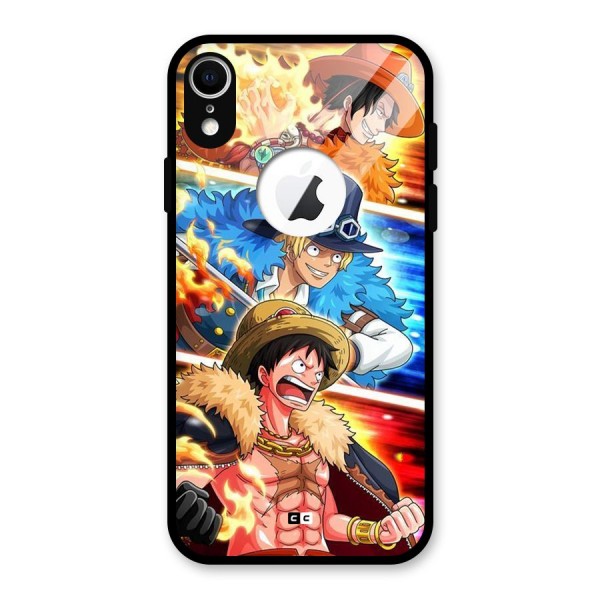 Pirate Brothers Glass Back Case for iPhone XR Logo Cut