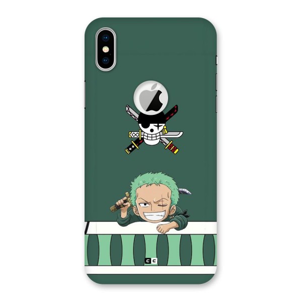 Pirate Hunter Zoro Back Case for iPhone X Logo Cut