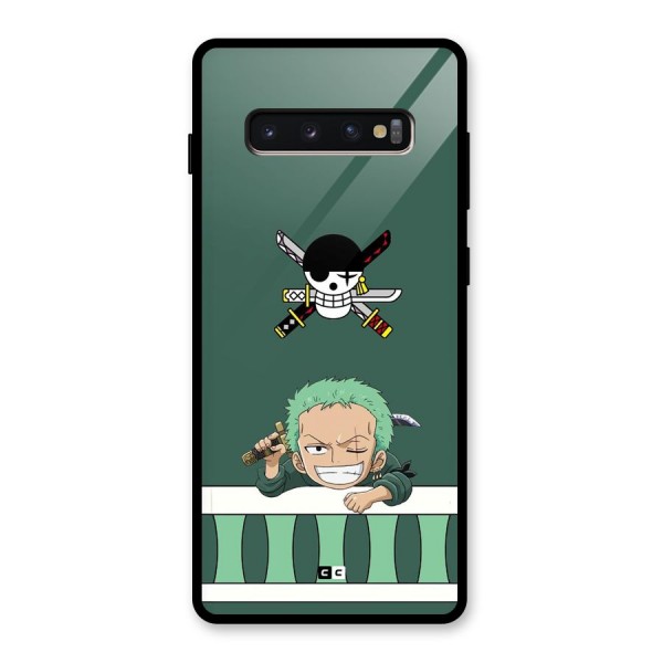 Pirate Hunter Zoro Glass Back Case for Galaxy S10 Plus