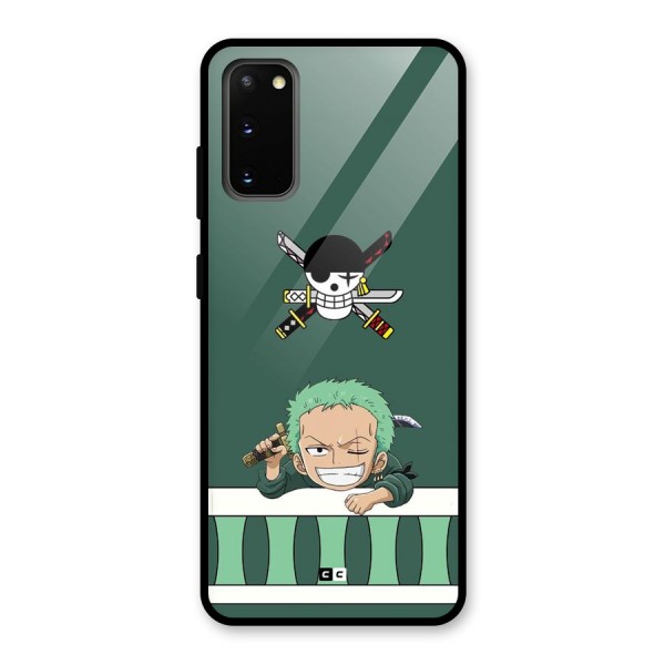 Pirate Hunter Zoro Glass Back Case for Galaxy S20