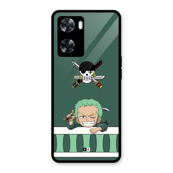Pirate Hunter Zoro Glass Back Case for Oppo A77