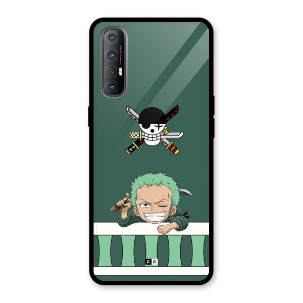 Pirate Hunter Zoro Glass Back Case for Oppo Reno3 Pro