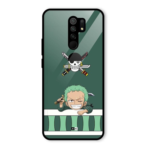 Pirate Hunter Zoro Glass Back Case for Redmi 9 Prime